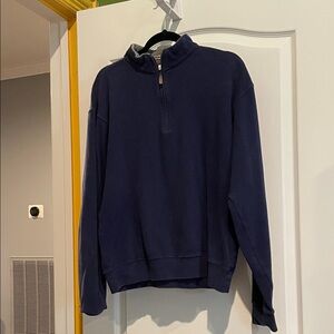 Peter Millar Men's Deep Blue Zip-Up Sweater